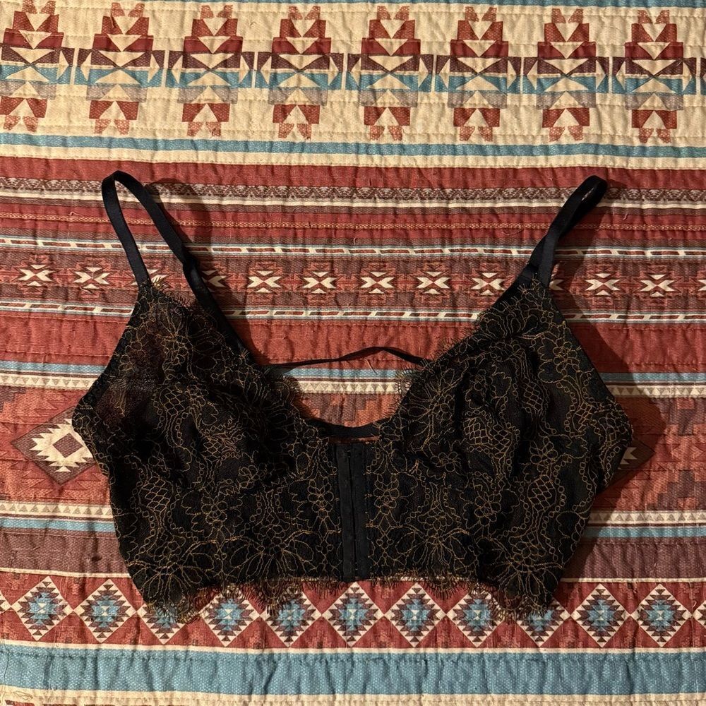 Free People Black Lace Bralette size medium